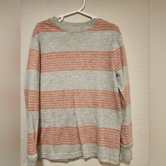 Kids Cat & Jack Striped Gray and Red Long Sleeve Shirt Size Small (6-7) - Picture 1 of 6